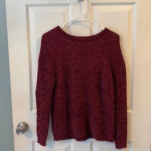 Poof apparel medium cranberry sweater